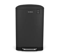 Les Collectors, Cubo de cocina a pedal N°531, Acero inoxidable, Capacidad 20L, Compatible con bolsas de 30L, Compacto, Cierre silencioso, Cubeta interior extraíble, Acabado mate, Gris antracita