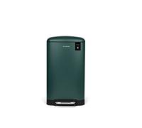 Les Collectors - Cubo de cocina a pedal Nº863, Acero inoxidable, capacidad 40L, Compatible con bolsas de 50 L, Compacto y práctico, cierre silencioso, Cubo interior extraíble, Acabado mate, Verde