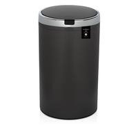 Les Collectors N°347-Cubo de basura Automática, Capacidad 42L, Sensor Apertura Infrarrojos, Silenciosa, Forma Redonda, Edición Gris Oscuro, Acero Inoxidable, 30x30x72 Cm, 42 L