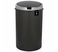 Les Collectors Papelera de Cocina automática de Acero Inoxidable N°347, 42 L, Sensor de Infrarrojos, Redondo, Apertura sin Contacto, Resistente, Cierre silencioso de la Tapa, diseño, Gris Oscuro
