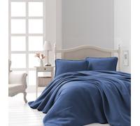 L'essentiel linge de maison Conjunto de doble piqué Liv - Azul oscuro