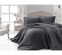 L'essentiel linge de maison Liv - Anthracite - Conjunto de doble piqué