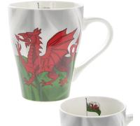 lesser and pavey LP31420 - Taza de cerámica, diseño de bandera de Gales, 1 pieza, accesorio de 9 x 6 x 1 cm, color blanco