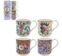 Lesser & Pavey - Juego de 4 tazas apilables de diseño británico para todas las cocinas, tazas apilables para cocinas modernas con bonitos diseños (Kilburn Stacking S4)