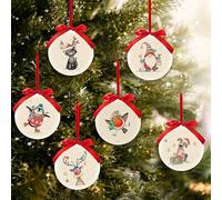 Lesser & Pavey - Juego de 6 Bolas para árbol de Navidad, Decoraciones de árbol de Navidad para Todo Tipo de árboles, Decoraciones navideñas para el hogar u Oficina, Arte de Insectos