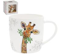 Lesser & Pavey - Taza de cerámica con diseño de jirafa Gina para el hogar o el trabajo, tazas de diseño premium para todas las ocasiones, diseñadas por Bug Art Lovely Mugs para té, café y bebidas