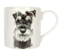 Lesser & PAVEY - Taza Schnauzer de Robert James Hull, tazas de té y café para bebidas calientes, tazas impresas de porcelana fina para cocina y hogar, tazas de cerámica reutilizables para cada ocasión