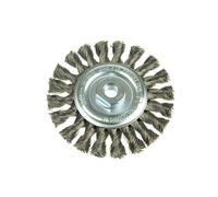 Lessmann Nudo Cepillo Rueda 100 x 12mm M14 Bore , 0.50 Cable de Acero LES471217