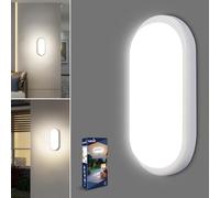 Letlit Luz LED con Sensor de Movimiento, Aplique Pared Interior 18W 1800LM, 4000K Plafon con Sensor Crepuscular, IP54 Lampara Techo Baño para Exterior Escaleras Pasillo Garage Sotano Balcon, 1 Pack