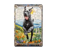 Letrero de hojalata vintage para pared, decorativo, regalo, con diseño de perro Gran Danés, jardín, salpicadero, para el hogar, cocina, garaje, fácil de instalar, material 100% aluminio, letrero de h