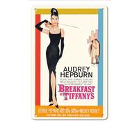 Letrero De Metal Desayuno con Diamantes Protagonizada por Audrey Hepburn George Peppard Mickey Rooney Película No Es Fácil De Deformar Letrero Metálico Retro Cartel De Metal para 20X30Cm