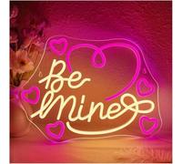 Letrero de neón Be Mine for neon Sign for pink Love LED Dimmable for Coffee Shop Bar Wedding Birthday Party Bedroom