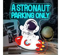 Letrero de neón de astronautas, luces LED espaciales, decoración de pared, luz LED de astronauta para sala de juegos, cueva de hombre, dormitorio, decoración de habitación de niños, gran regalo para