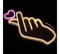 Letrero de Neón LED Forma de Corazón para Dormitorio y Hogar