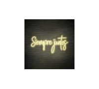 Letrero de Neón 'Siempre Juntos', Decoración Luminosa, 61 x 32 cm, Tamaño S