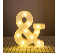 Letrero de símbolo y luces de 22 cm para decoración de mesa de pared, marquesina de 0 a 9 dígitos, luz nocturna para pared, dormitorio, juegos, cumpleaños, boda, bar, café