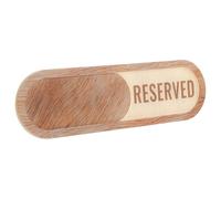 Letrero Deslizante de Privacidad Reservado Vacante para Restaurante | Acrílico Beige, Indicador Sola Vista, para Salas de Reunión y Puertas de Baño