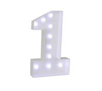Letrero Luminoso Grande Con Números Y Letras, Blanco, Marquesina De Espuma Decorativa 90 Cm Precortada For Fiestas, Cumpleaños, Celebraciones, Aniversarios Graduaciones(Number 1,120cm/4ft)