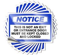Letreros con mensaje en inglés «This is Not an Exit or Entrance Door», vinilo duradero/decoración divertida para bar, café vintage, letreros de bar para el hogar, bar divertido (8 x 12 cm, 10 unidades