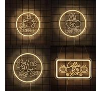 Letreros de neón de la serie Coffee para decoración de pared, luces de neón Led para cafetería, hogar, Bar, club, restaurante, fiesta, cafetería, regalo de Navidad colorful