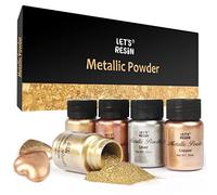 LET'S RESIN Polvo de pigmento metálico, 5 colores, cada botella de 20 ml, pigmento de color de resina brillante para colorear resina epoxi, arcilla polimérica