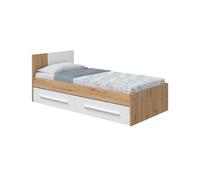 Letto per Bambini Contenitore Azalia - Dimensione Materasso 90x190 cm, Lettino Peso Supportato 90 kg Brown