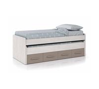 Letto per Bambini Contenitore Cupido - Dimensione Materasso 90x190 cm, Lettino Singolo White