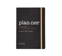 Letts of London Eco Writers Words - Agenda 2025, tamaño A5, vista semanal, color negro
