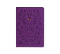Letts of London Woodland - Agenda 2025, tamaño A5, vista semanal, color morado