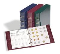Leuchtturm 327836 Álbum para Monedas Numis Classic - In stuche Protector y 5 Fundas para Monedas de Ø 44, 34, 25, 17 mm - Rojo