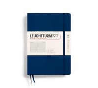 LEUCHTTURM1917 342922 Libreta Medium (A5) 145 x 210 mm, Tapa Dura, 251 páginas numeradas, Azúl Marino, Lineas