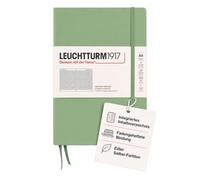 LEUCHTTURM1917 361583 Libreta Medium (A5) 145 x 210 mm, Tapa Dura, 251 páginas numeradas, Sage, Cuadriculada
