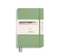 LEUCHTTURM1917 361593 Cuaderno mediano (A5), tapa blanda, 123 páginas numeradas, salvia, en blanco