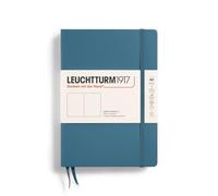 LEUCHTTURM1917 363333 Libreta Medium (A5) 145 x 210 mm, Tapa Dura, 251 páginas numeradas, Stone Blue, Lisa