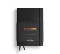 LEUCHTTURM1917 363572 Bullet Journal Edition 2, Medium A5, Tapas duras, 206 páginas numeradas, papel de 120 g/m², libreta ideal para bullet journaling, con guía de bolsillo BuJo (Negro)