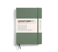 LEUCHTTURM1917 365490 Libreta Medium (A5) 145 x 210 mm, Tapa Dura, 251 páginas numeradas, Oliva, Lineas