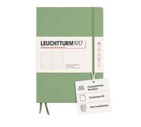LEUCHTTURM1917 366172 Libreta Composition (B5) 178 x 254 mm, Tapa Dura, 219 páginas numeradas, Sage, Puntos
