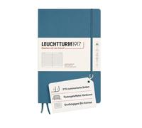 LEUCHTTURM1917 366182 Libreta Composition (B5) 178 x 254 mm, Tapa Dura, 219 páginas numeradas, Stone Blue, Lineas