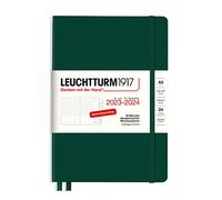 LEUCHTTURM1917 367546 - Agenda semanal académica (tamaño A5) 2024, 18 meses, color verde bosque