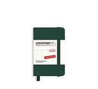 LEUCHTTURM1917 367639 Agenda semanal Mini (A7) 2024, Forest Green, alemán, 12 meses