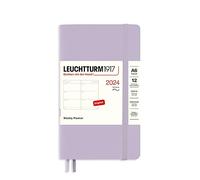 LEUCHTTURM1917 367670 - Agenda semanal, tapa blanda, bolsillo (A6) 2024, 12 meses, morado, inglés
