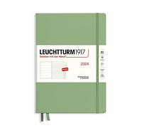 LEUCHTTURM1917 367760 calendario semanal y cuaderno de notas Composition (B5) 2024, 12 meses, salvia, inglés