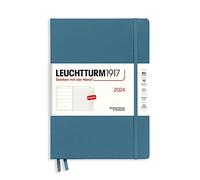 LEUCHTTURM1917 367762 calendario semanal y cuaderno de notas Composition (B5) 2024, 12 meses, Stone Blue, Inglés