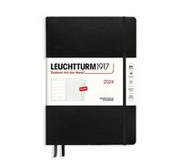 LEUCHTTURM1917 367764 calendario semanal y cuaderno de notas Composition (B5) 2024, 12 meses, Negro, Inglés