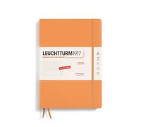LEUCHTTURM1917 370583 - Agenda semanal 2025, Composition B5, tapa dura, calendario de 12 meses, 80 g, a rayas, color albaricoque