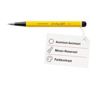 LEUCHTTURM1917 371286 Drehgriffel Nr. 2, Limón/Negro, Lápiz, mina de grafito (grosor 0, 7 mm) - Bauhaus Edition