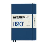 LEUCHTTURM1917 372383 Notizbuch Medium A5, 120g Edition, Hardcover Schreibbuch, 203 nummerierte Seiten, Marine, dotted