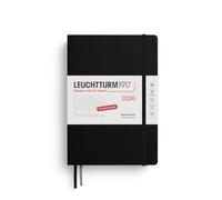 LEUCHTTURM1917 372591 Agenda diaria mediana (A5) 2026, 12 meses, negro, alemán