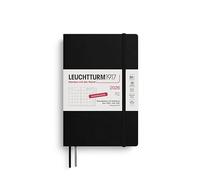 LEUCHTTURM1917 372609 Agenda mensual y cuaderno Paperback (B6+) 2026, 16 meses (01 de noviembre de 2025-28 de febrero de 2027), tapa blanda, negro, alemán