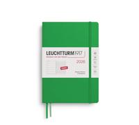 LEUCHTTURM1917 372657 calendario semanal y cuaderno de notas Medio (A5) 2026, Hoja de primavera, Inglés